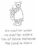 the Lord is there stitchery pattern