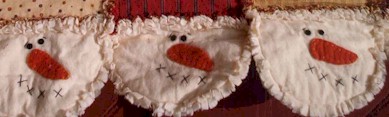 snowmen face border
