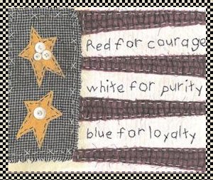 Americana primitive inspirational stitchery