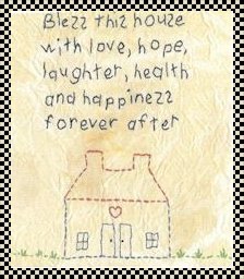 Bless this house primitive inspirational stitchery