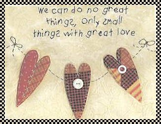 Great love primitive inspirational stitchery