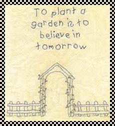 Plant a garden primitive inspirational stitchery