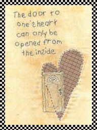 One's heart primitive inspirational stitchery