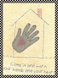 Your heart primitive inspirational stitchery