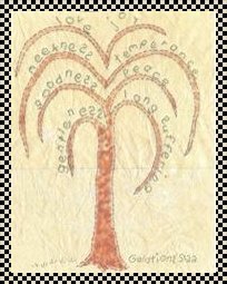 Fruits of the spirit primitive inspirational stitchery