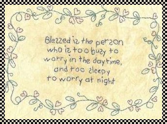Blessed primitive inspirational stitchery