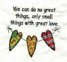 We can only do no great things, only small things with great love stitchery pattern for machine embroidery